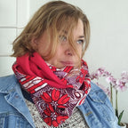 Cache-cou / Tour de cou / Snood DOUBLE (2 tours) - 1 côté tissu Wax / 1 côté tissu polaire