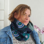 Cache-cou / Tour de cou / Snood SIMPLE (1 tour) - 1 côté tissu Wax / 1 côté tissu polaire