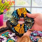 Chouchou cheveux en tissu Wax fait main