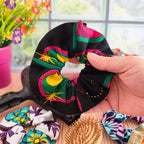 Chouchou cheveux en tissu Wax fait main