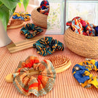 Chouchou cheveux en tissu Wax fait main