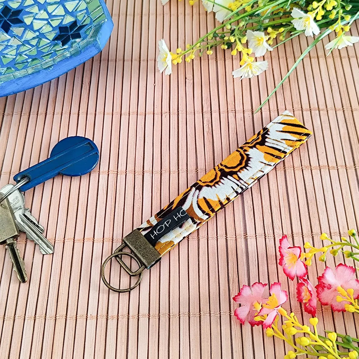 Dragonne / Porte clés en tissu Wax