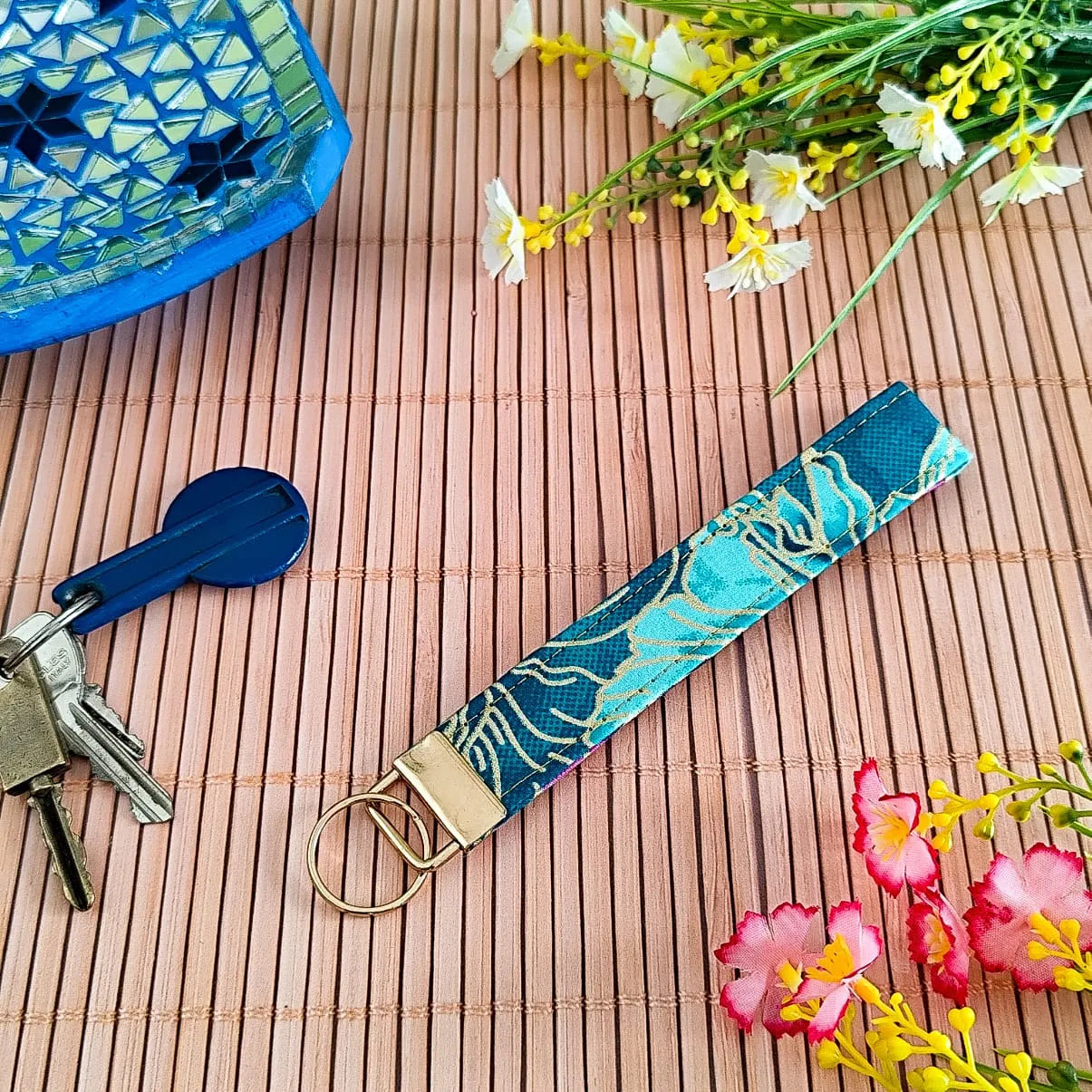 Dragonne / Porte clés en tissu Wax