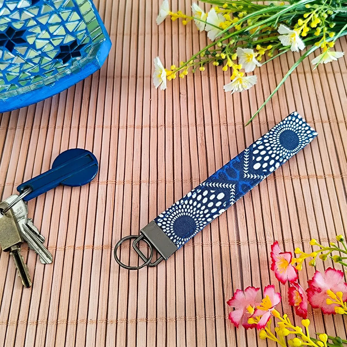 Dragonne / Porte clés en tissu Wax