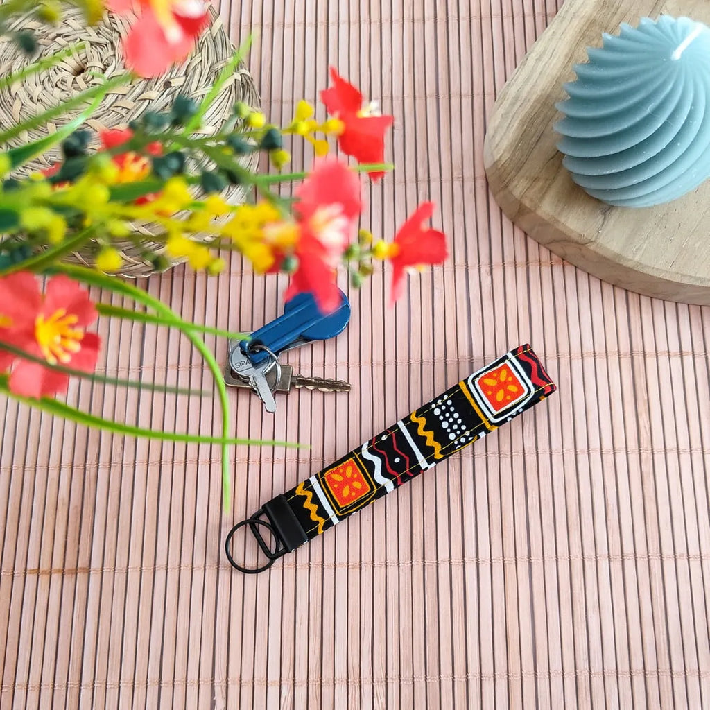 Dragonne / Porte clés en tissu Wax