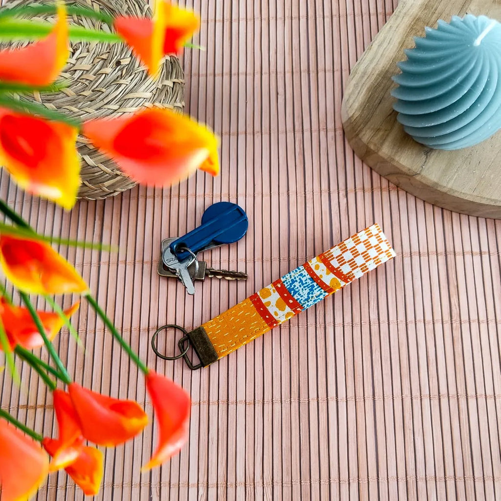 Dragonne / Porte clés en tissu Wax