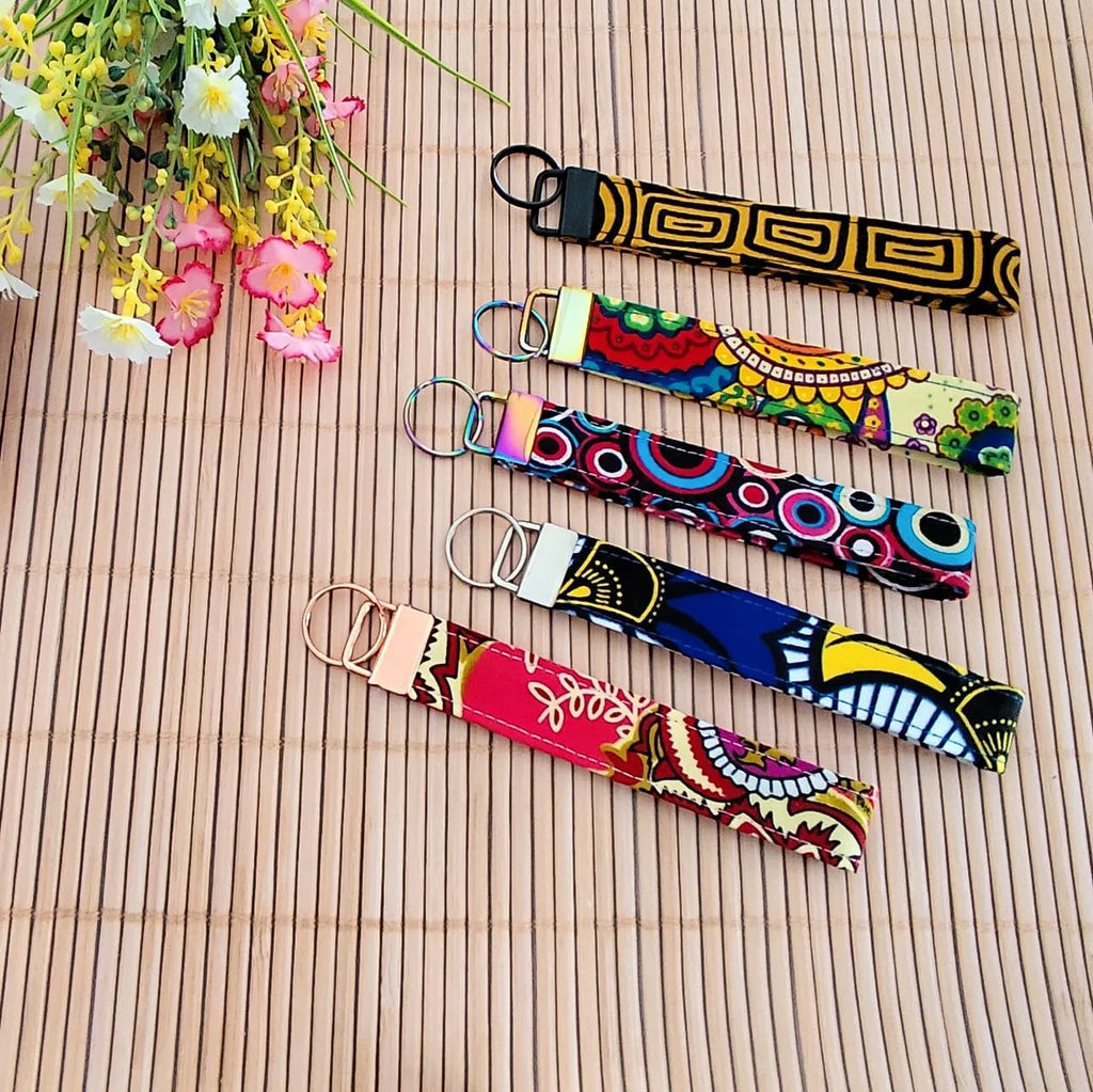 Dragonne / Porte clés en tissu Wax