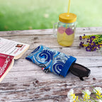 Etui à lunettes en tissu Wax avec fermeture à clapet - Fait main