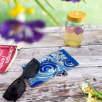 Etui à lunettes en tissu Wax avec fermeture à clapet - Fait main
