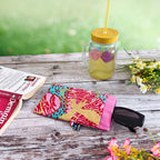 Etui à lunettes en tissu Wax avec fermeture à clapet - Fait main