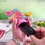 Etui à lunettes en tissu Wax avec fermeture à clapet - Fait main