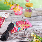 Etui à lunettes en tissu Wax avec fermeture à clapet - Fait main