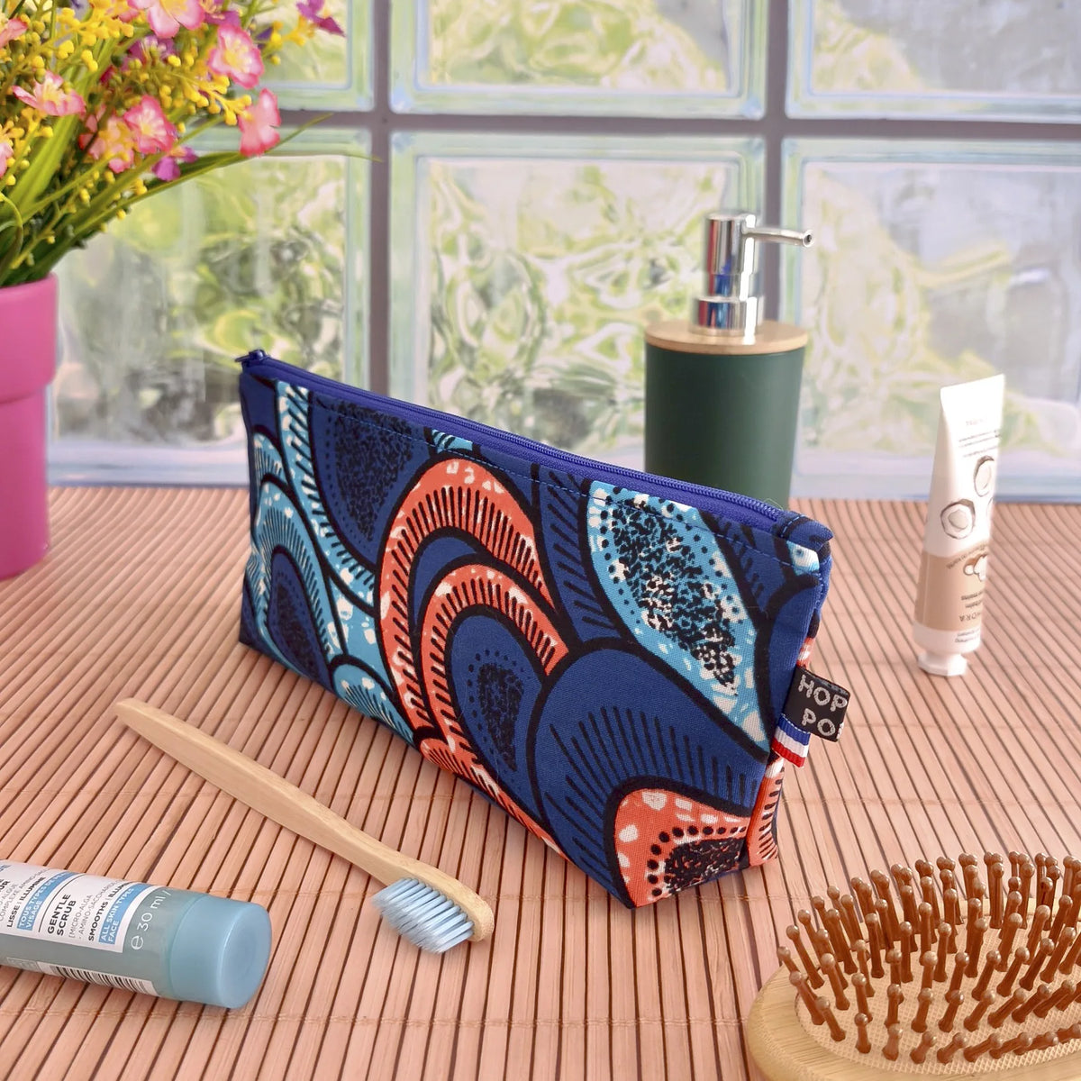 Grande trousse en tissu Wax