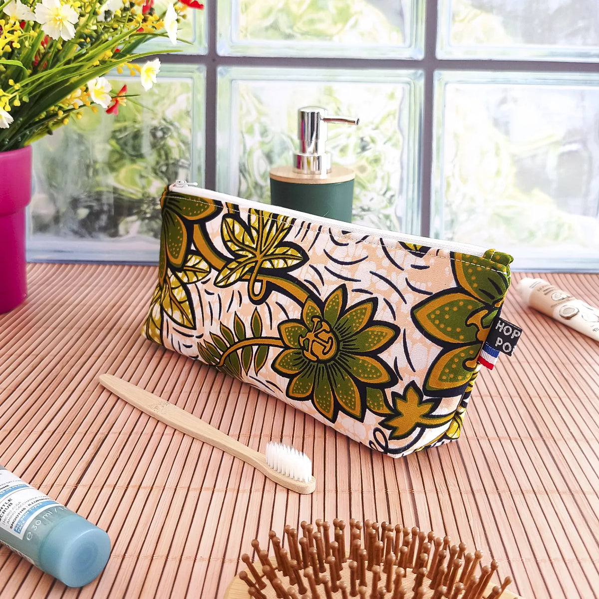 Grande trousse en tissu Wax