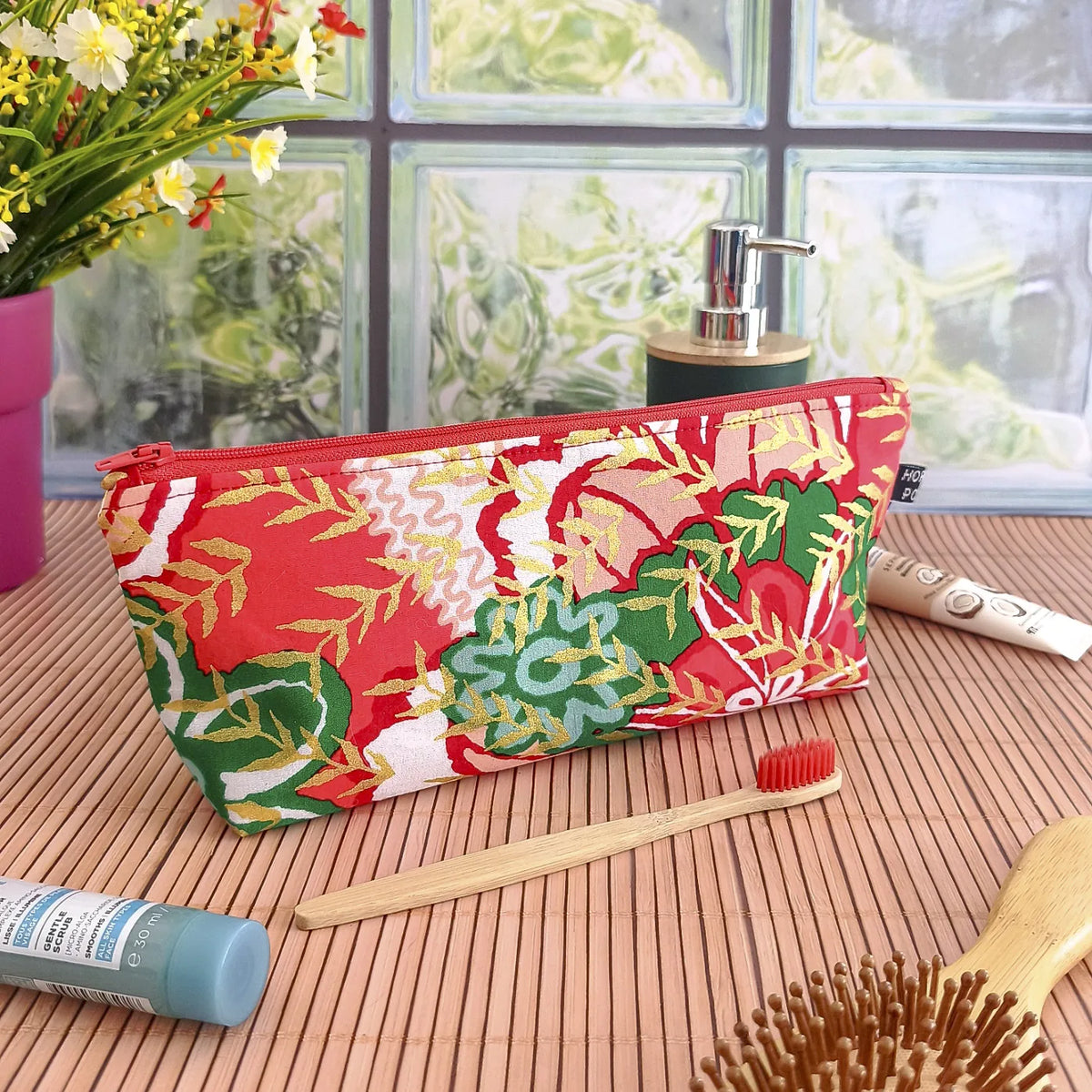 Grande trousse en tissu Wax