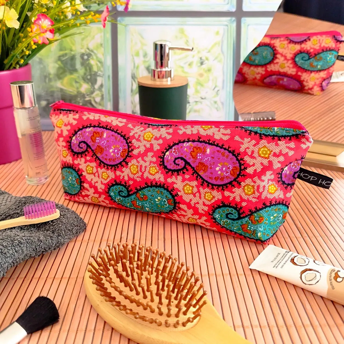 Grande trousse en tissu Wax