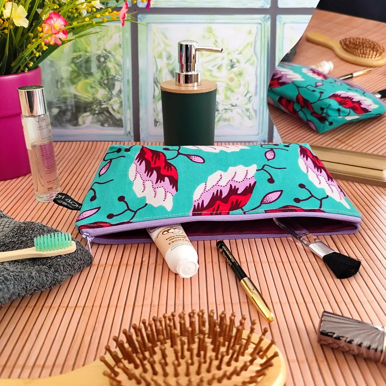 Grande trousse en tissu Wax