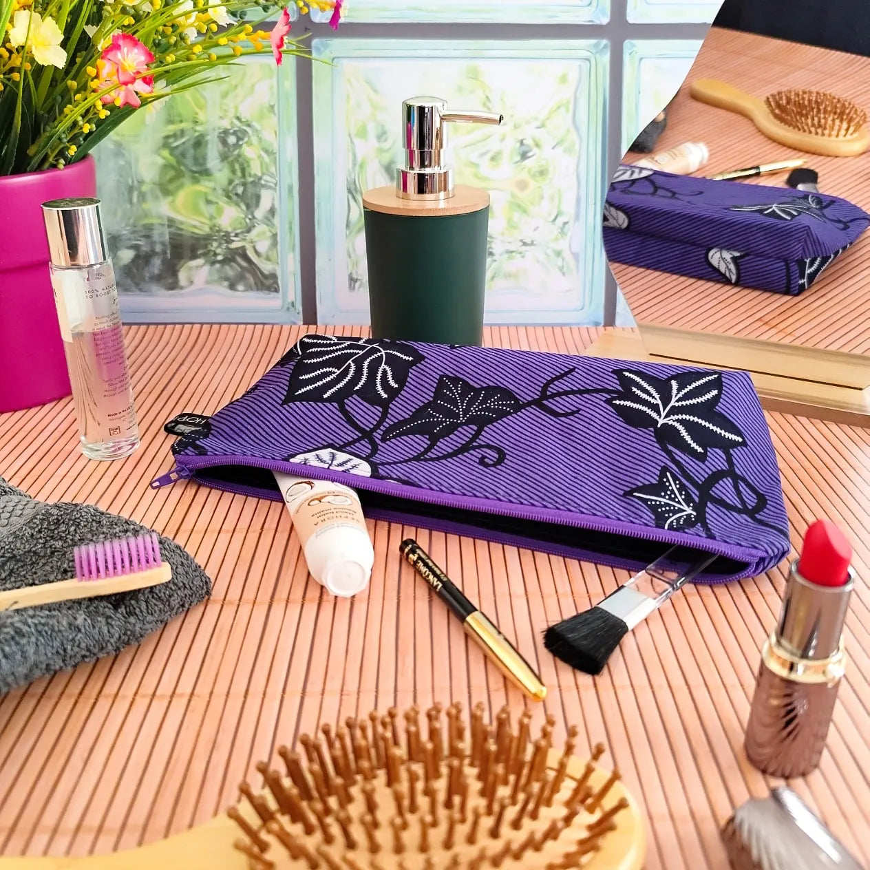 Grande trousse en tissu Wax