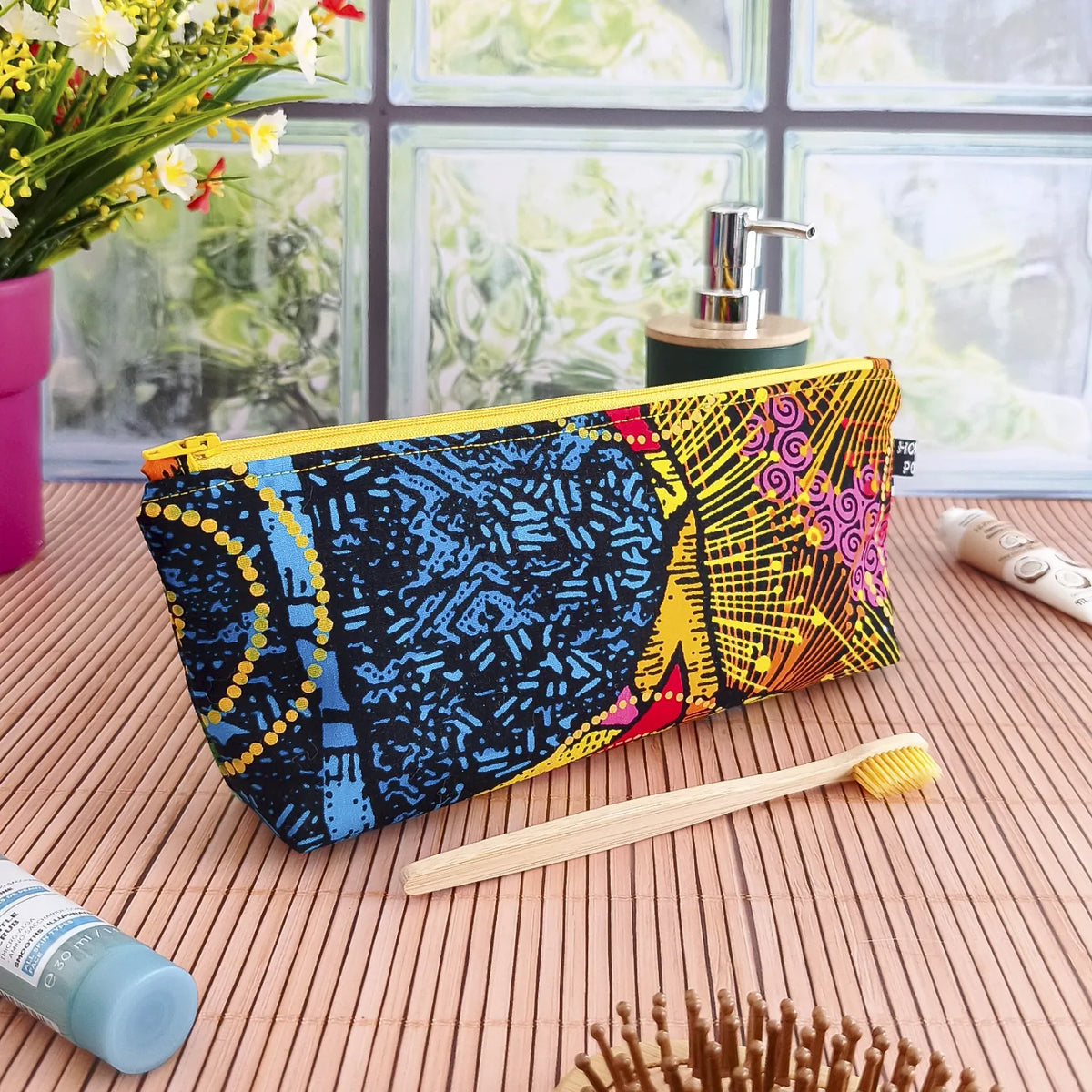 Grande trousse en tissu Wax