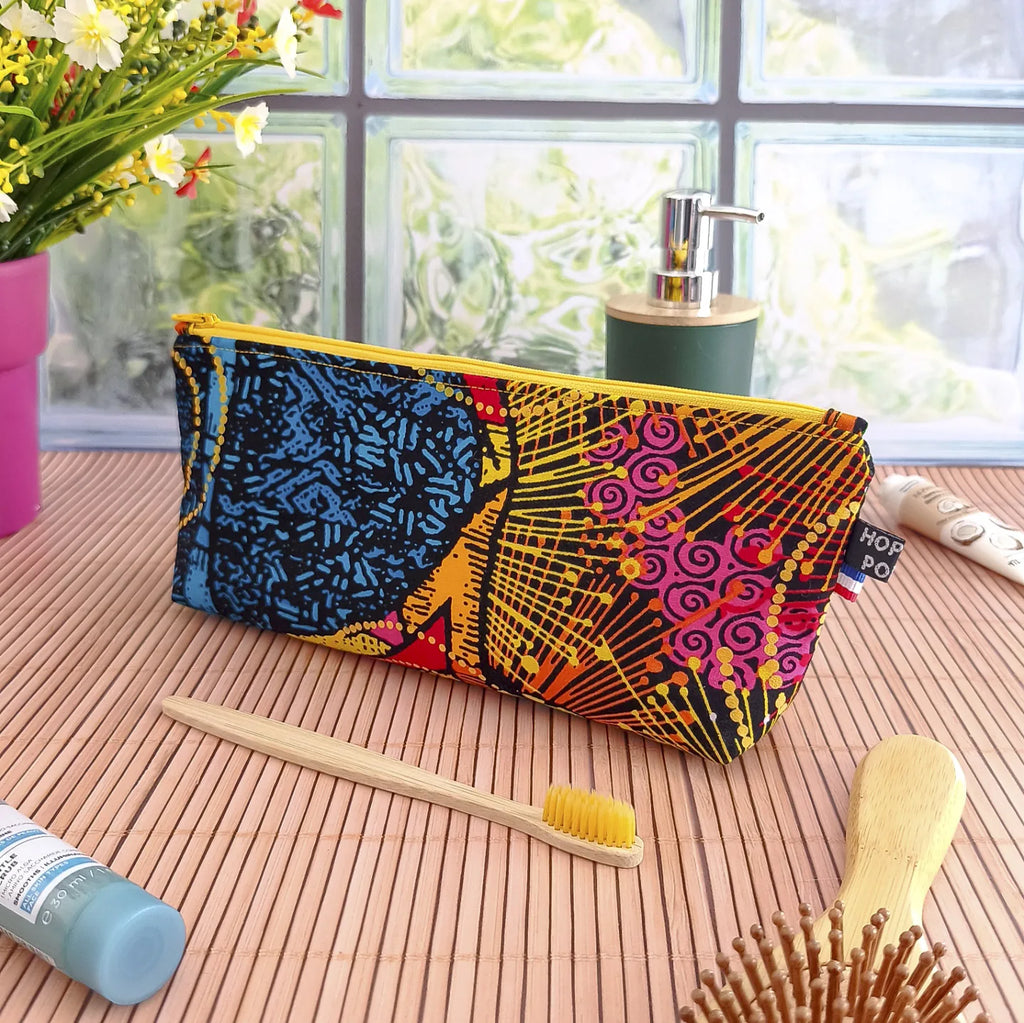 Grande trousse en tissu Wax