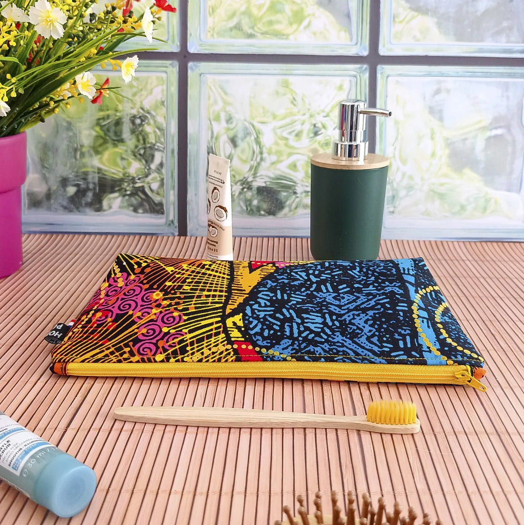 Grande trousse en tissu Wax