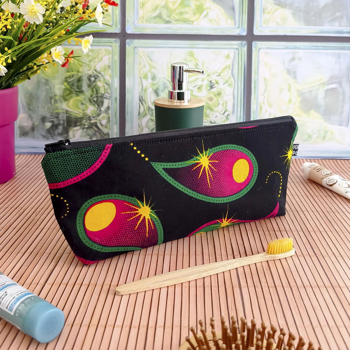 Grande trousse en tissu Wax