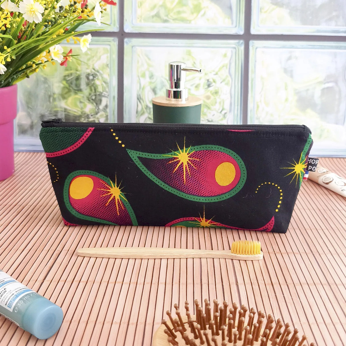 Grande trousse en tissu Wax