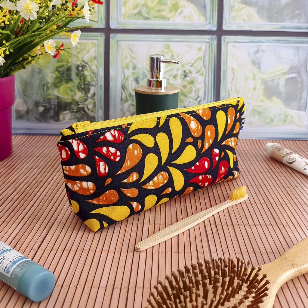Grande trousse en tissu Wax