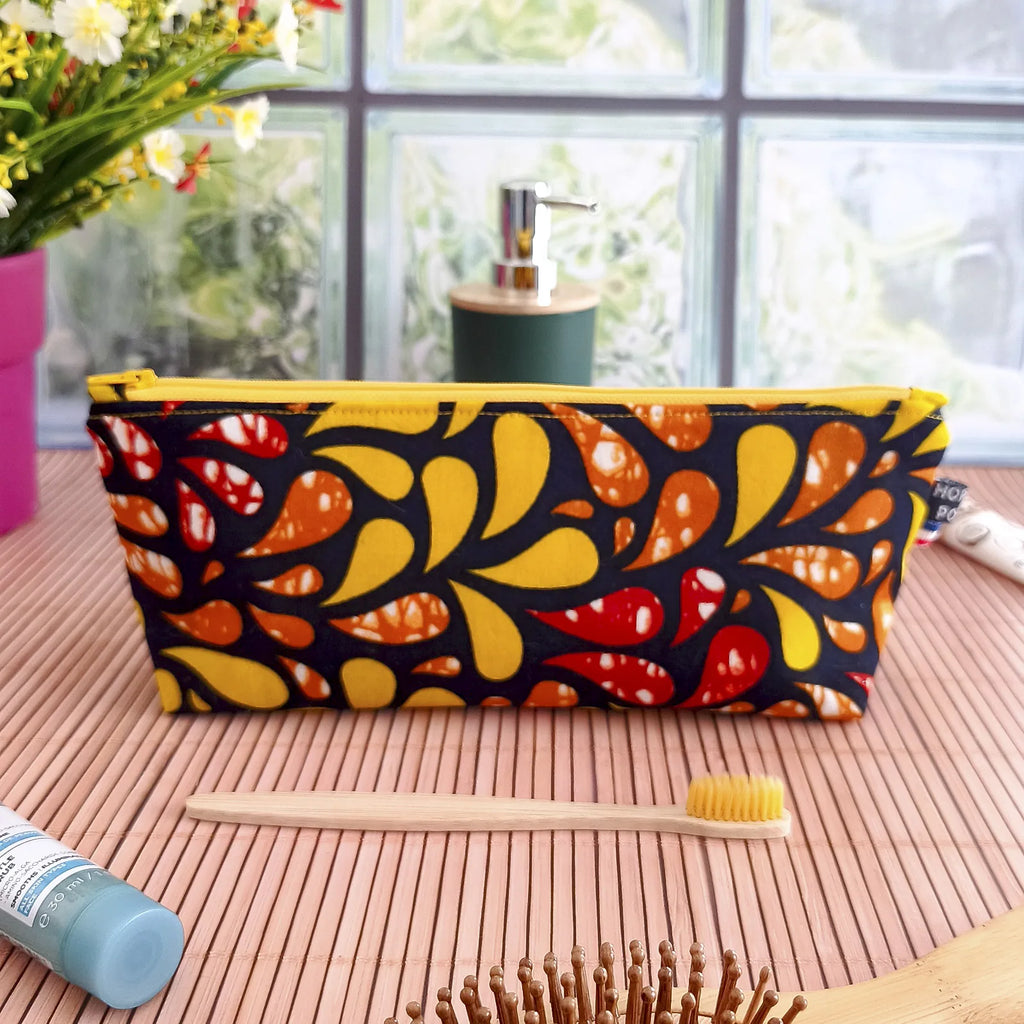 Grande trousse en tissu Wax