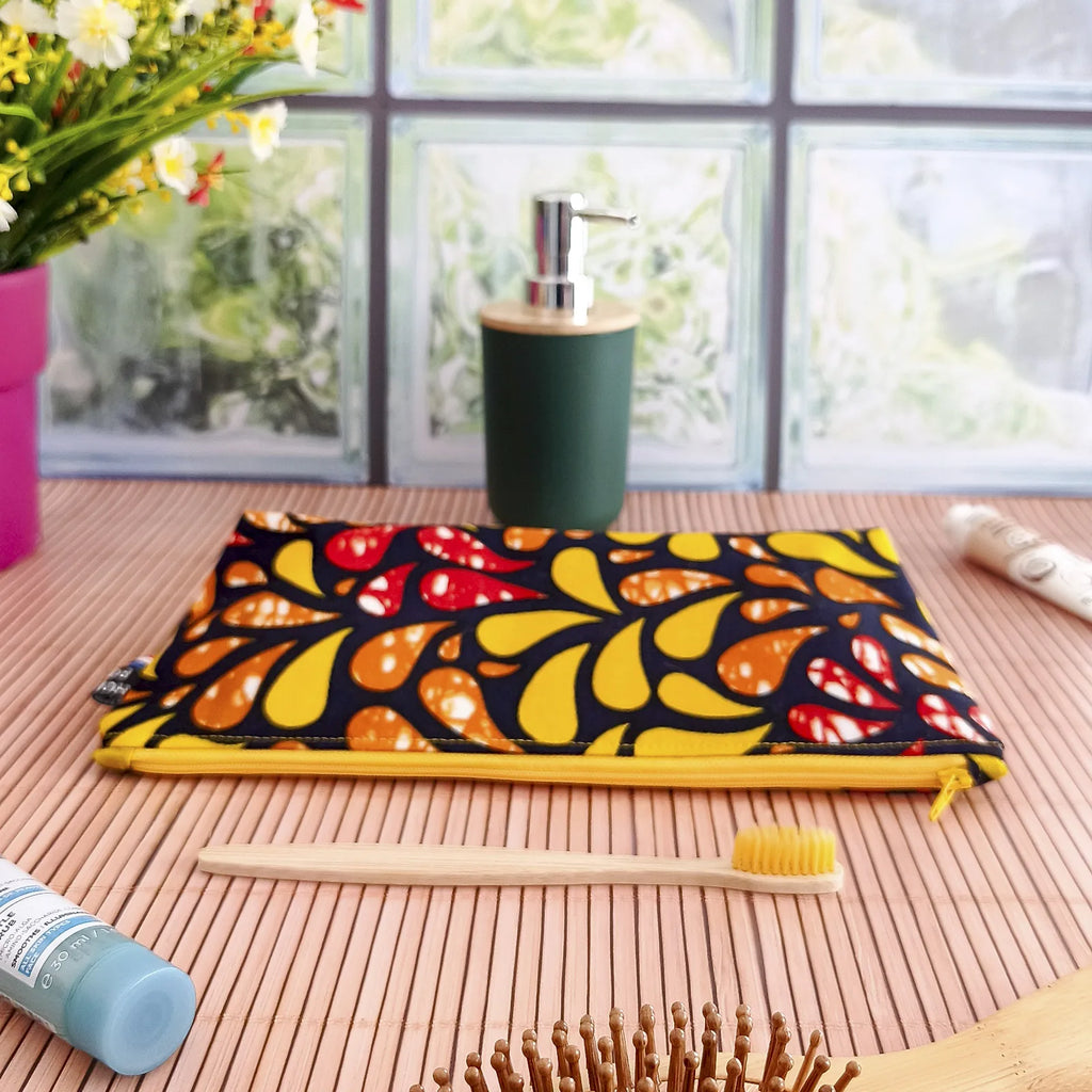 Grande trousse en tissu Wax