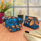 PACK Trousse de toilette + Trousse à maquillage - Tissu Wax