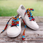 Lacets de chaussures en tissu Wax