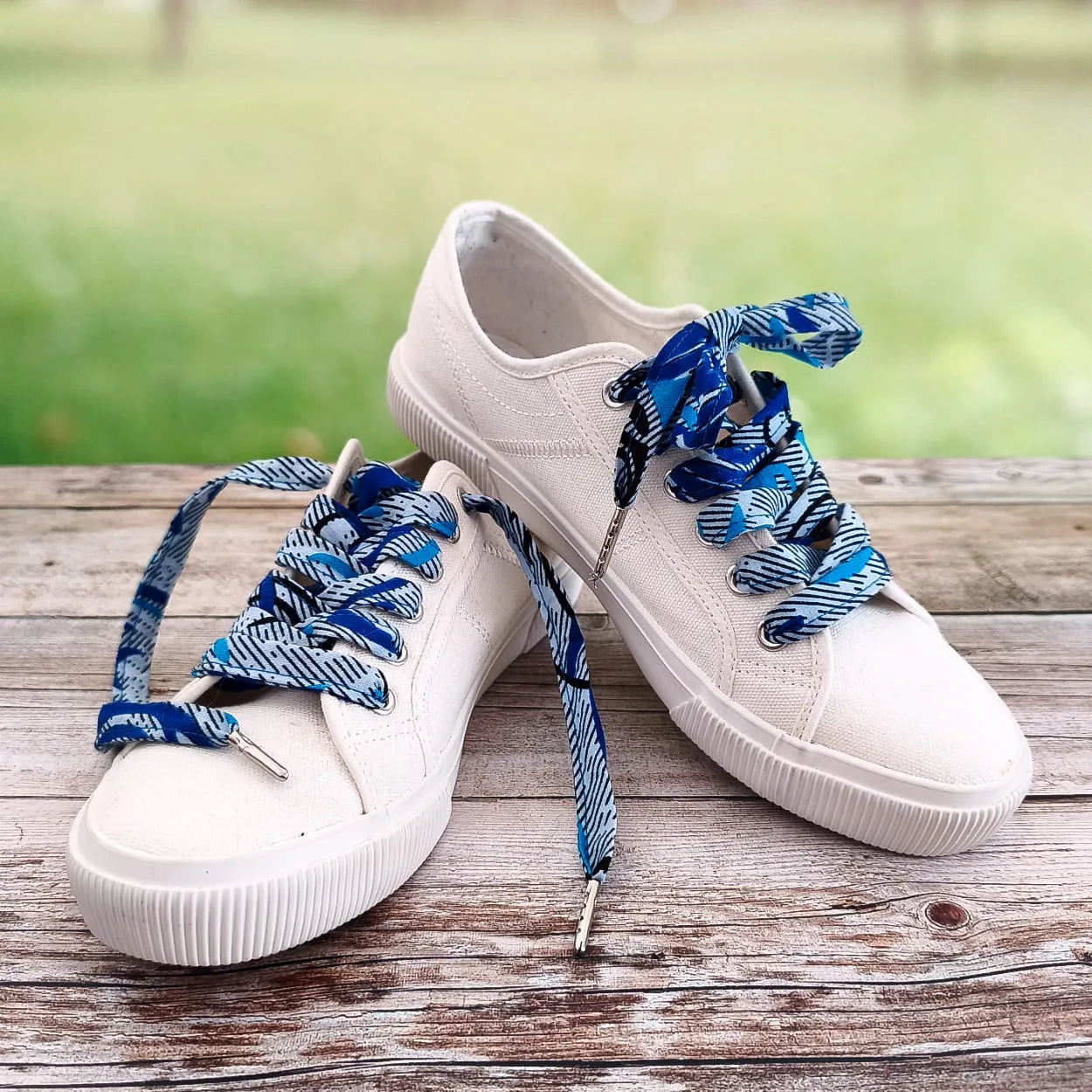 Lacets de chaussures en tissu Wax