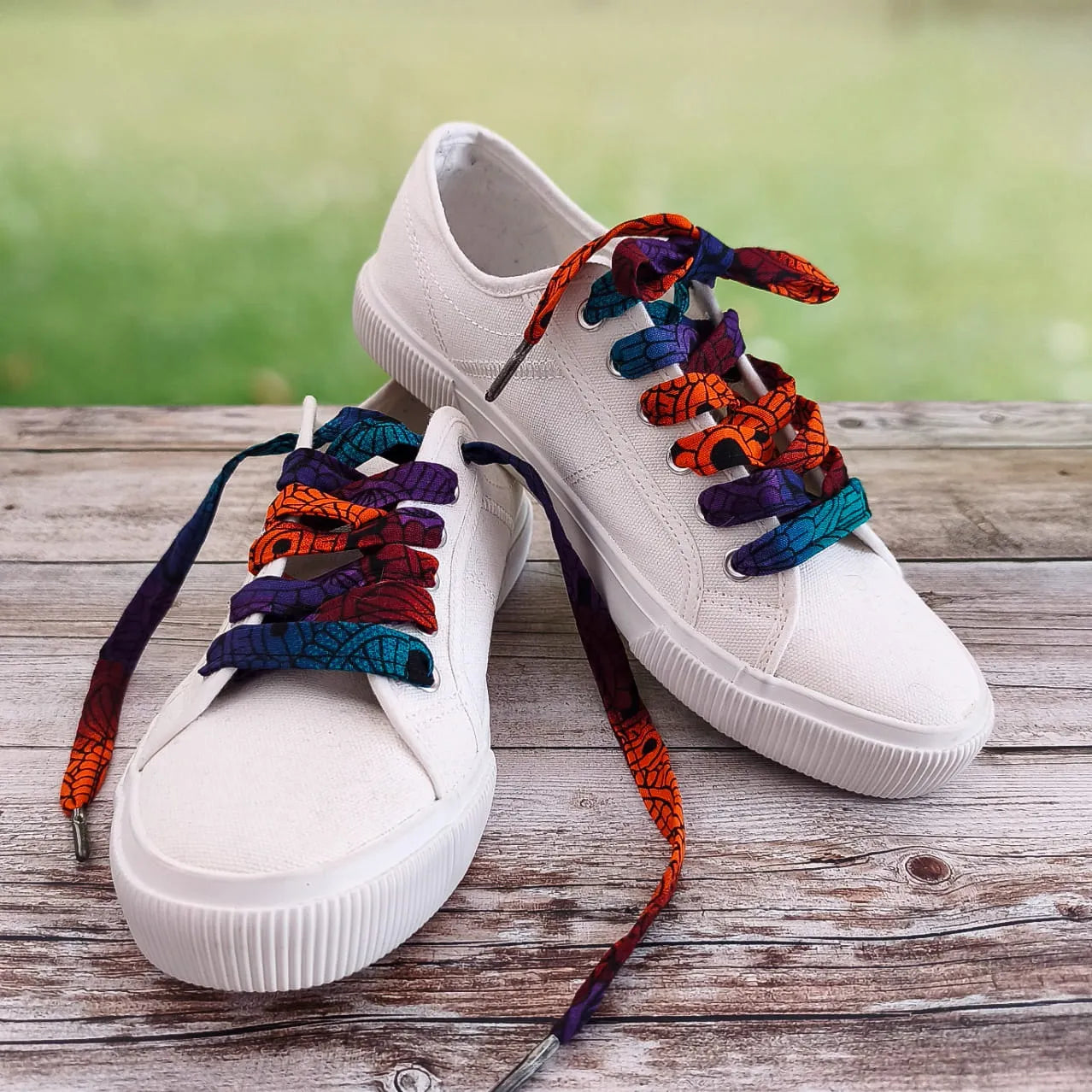Lacets de chaussures en tissu Wax