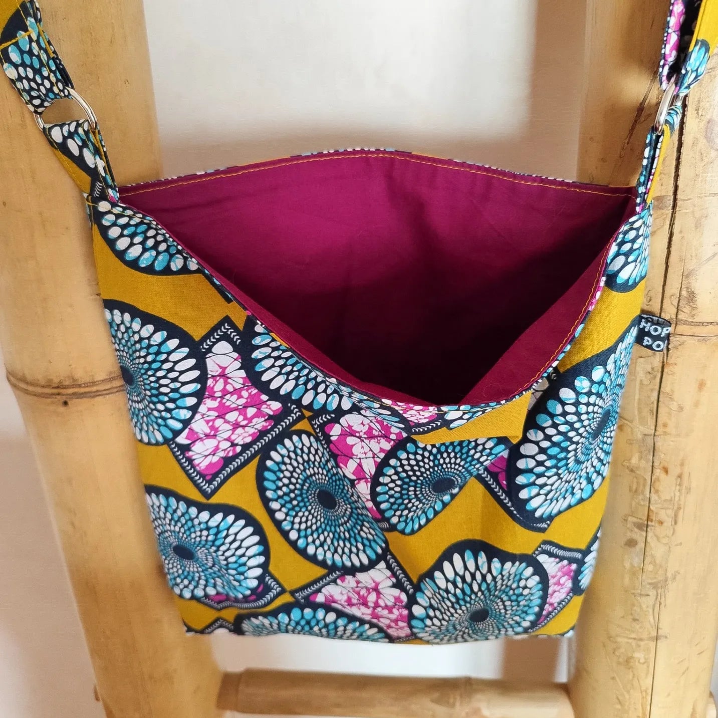 Mini Tote bag  inspiration Wax à bandoulière réglable