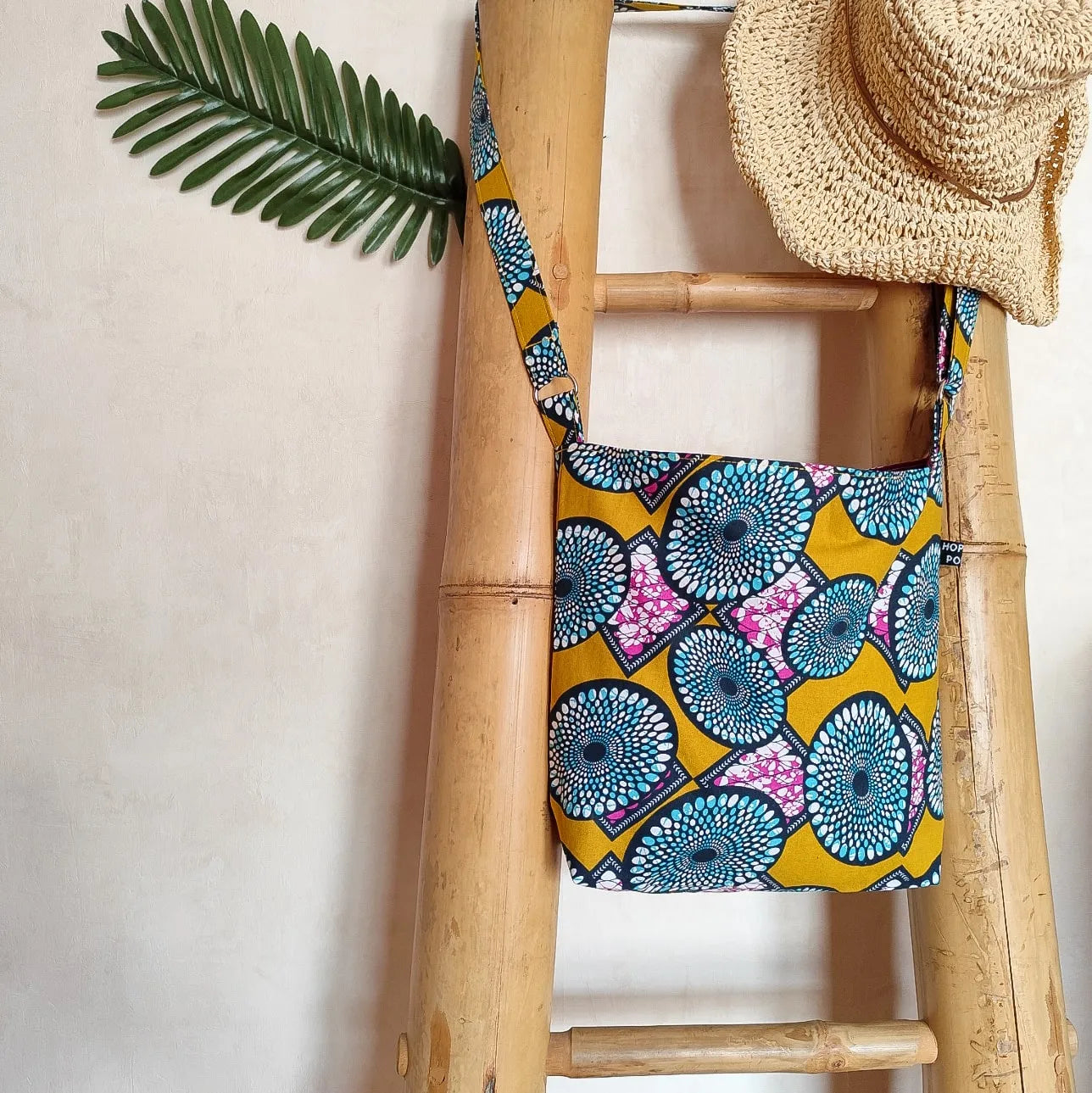 Mini Tote bag  inspiration Wax à bandoulière réglable