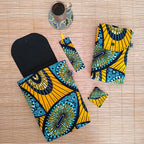 PACK de 2 Pochettes Livres + 2 Marque-pages - Tissu Wax