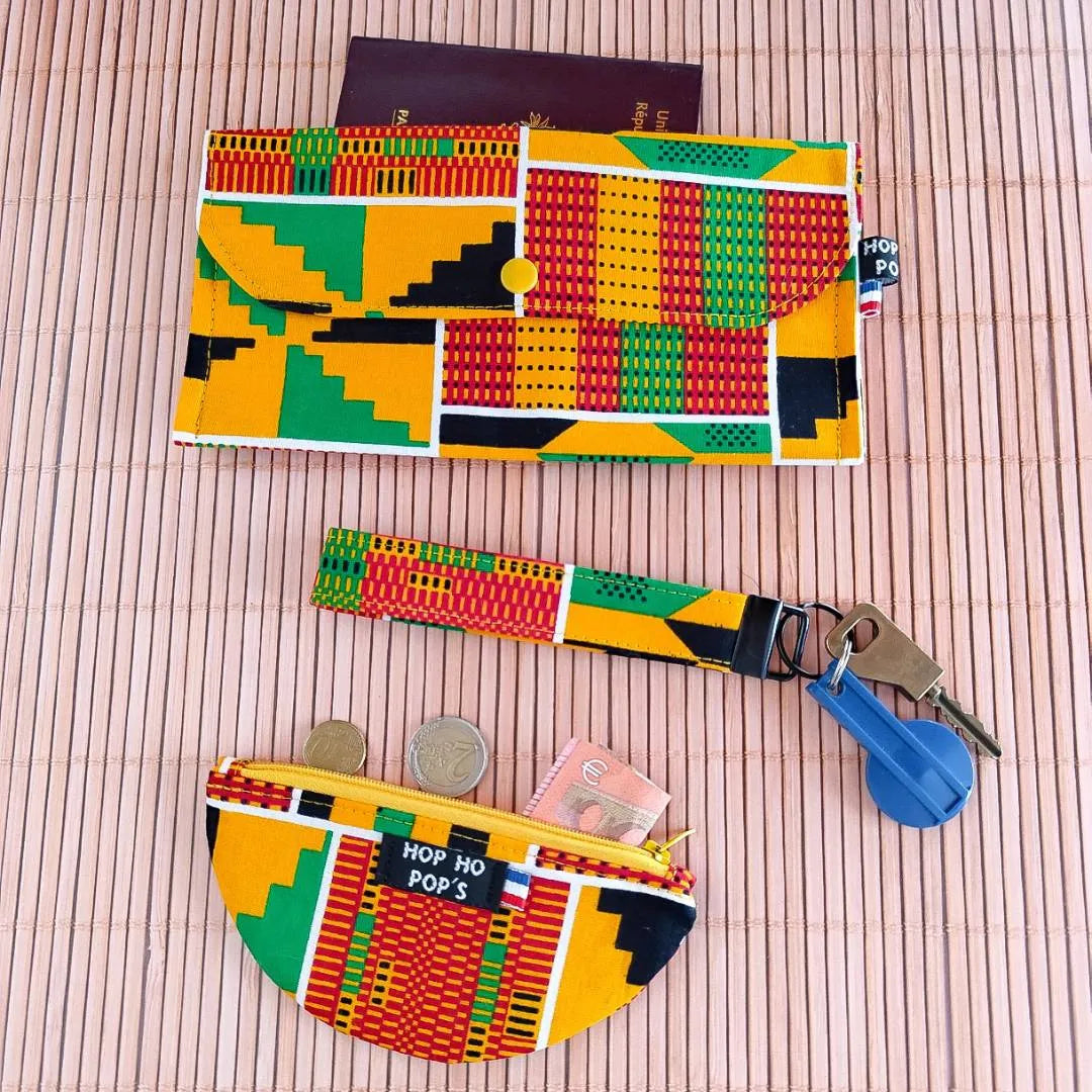 Pochette Zippée Fait Main - Accessoires, Rangement Sac - Coton Multicouleur, France
