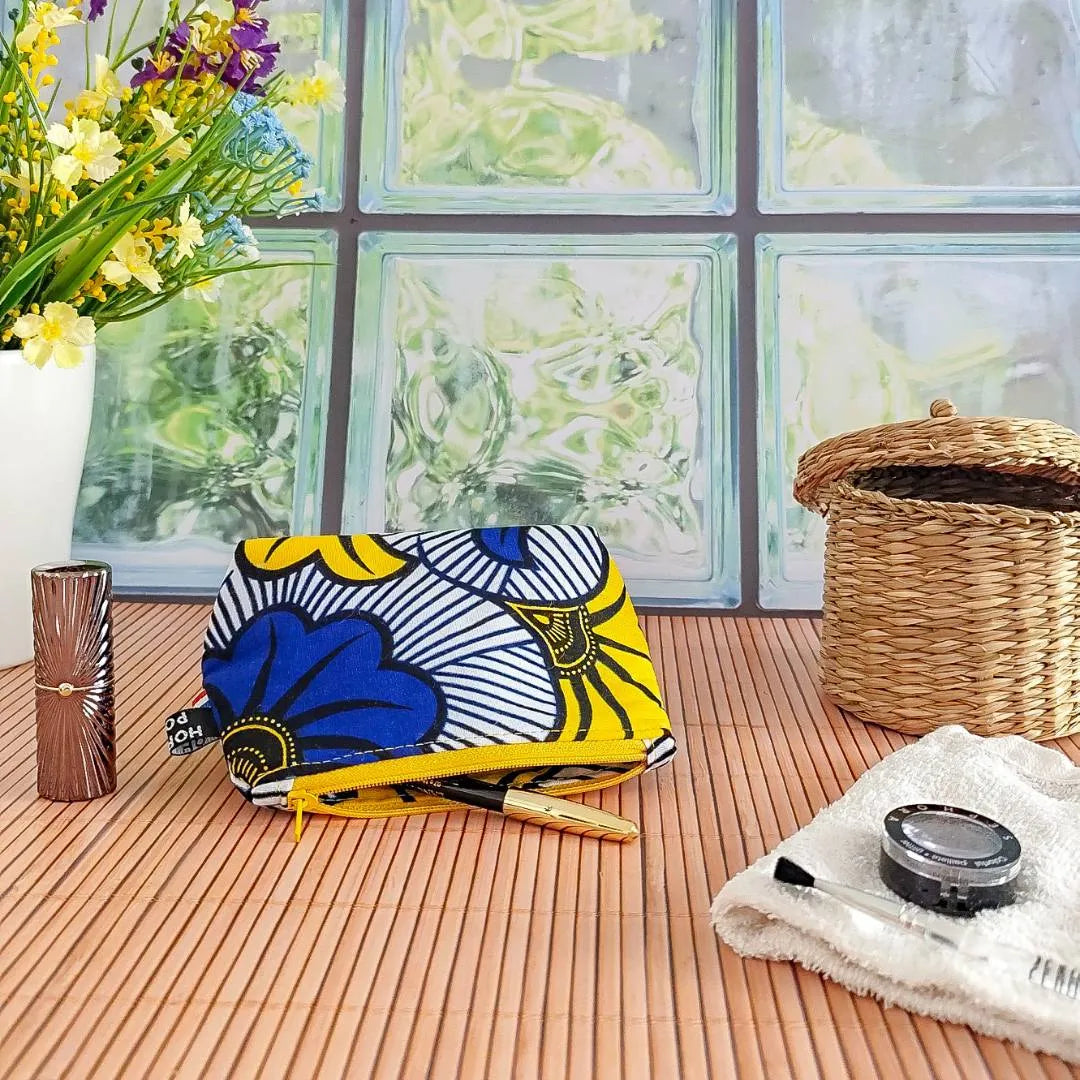 Petite trousse à Maquillage en tissu Wax