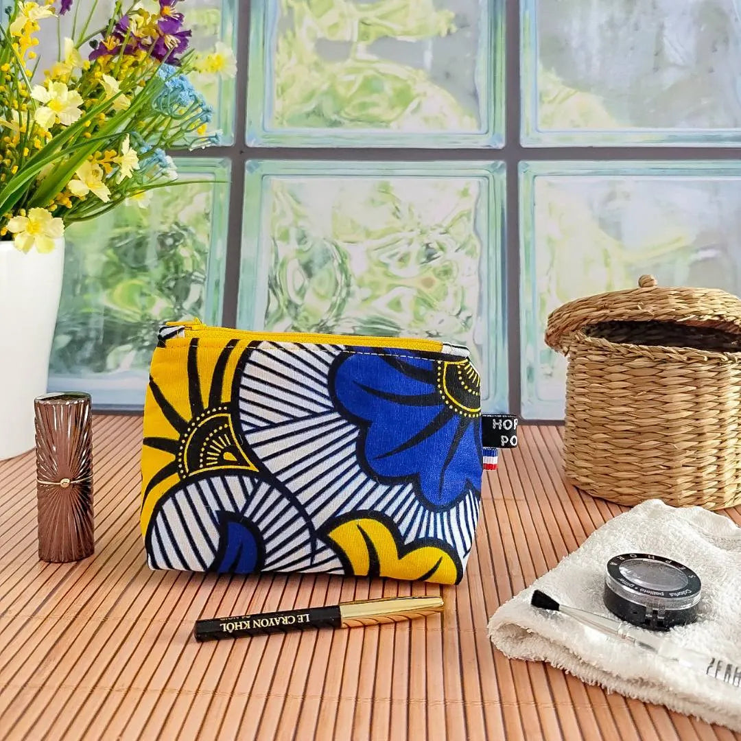 Petite trousse à Maquillage en tissu Wax