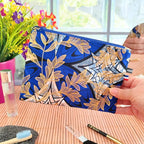 Pochette plate Wax doré