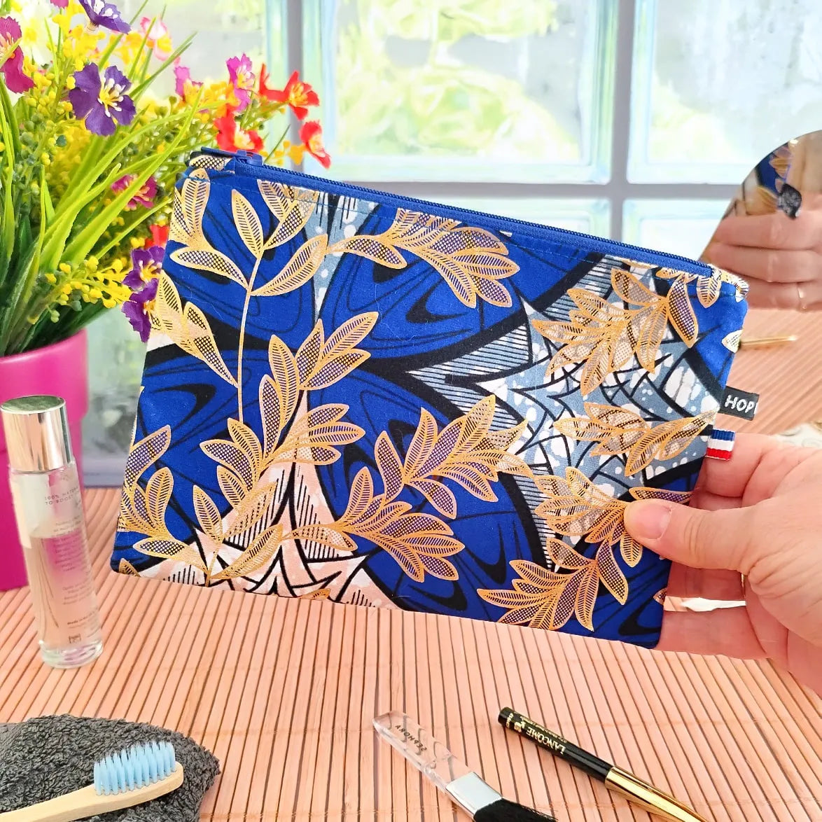 Pochette plate Wax doré