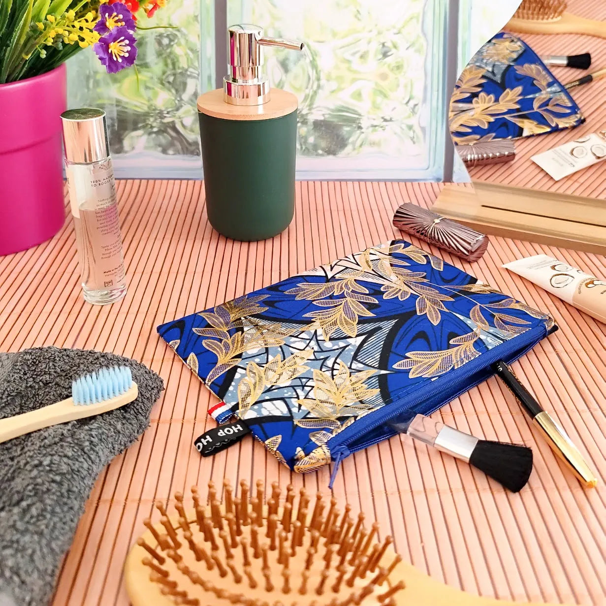 Pochette plate Wax doré