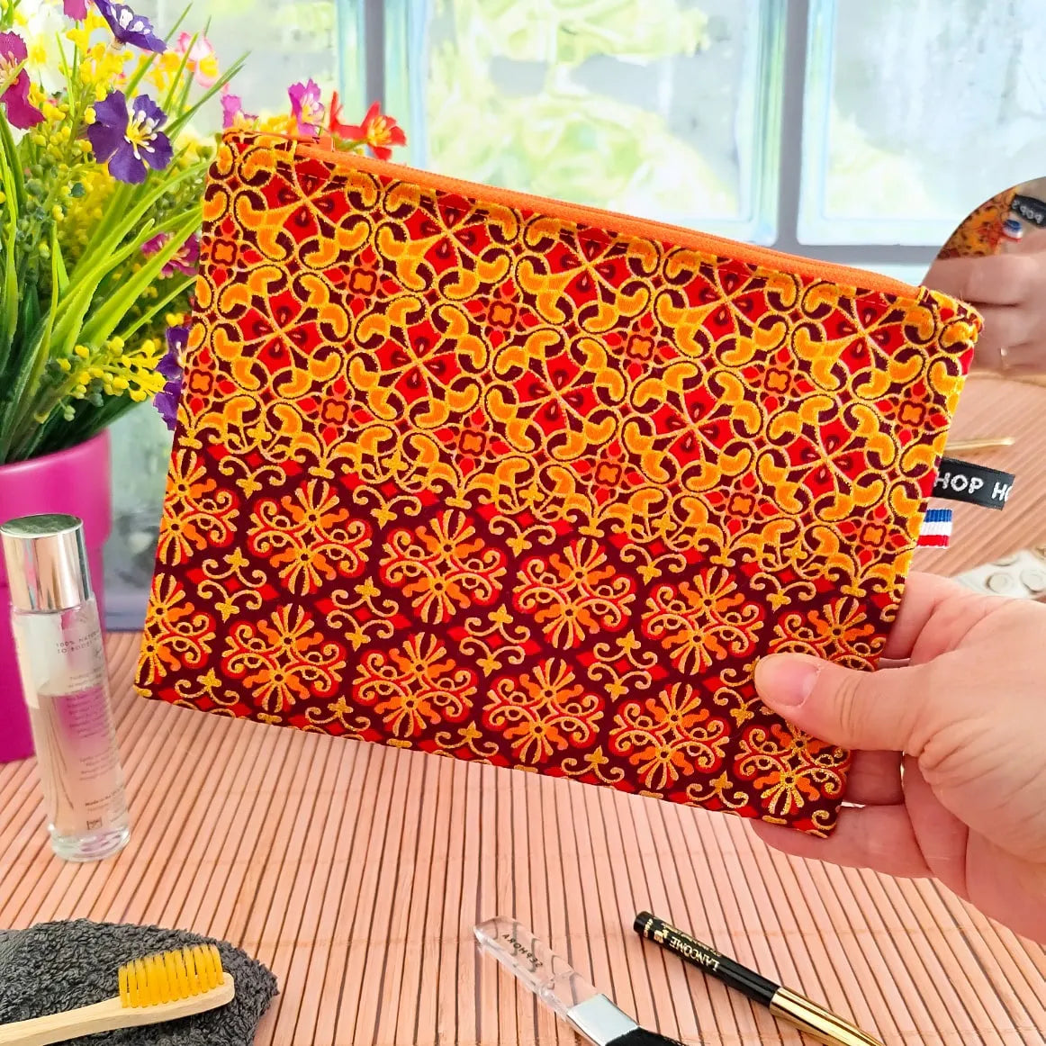 Pochette plate Wax doré