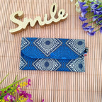 Pochette de rangement "3-en-1" - Tissu inspiration Wax bleu