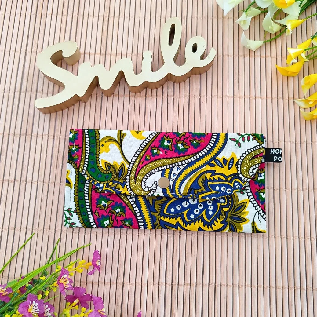 Pochette de rangement "3-en-1" - Tissu Wax motif Cachemire