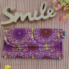 Pochette de rangement "3-en-1" - Tissu inspiration Wax rose
