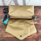 Sac à main doré et tissu Wax rose bleu - Hop Ho Pop's