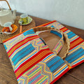 Sac à Tarte tissu WAX multicolore avec un plat dedans