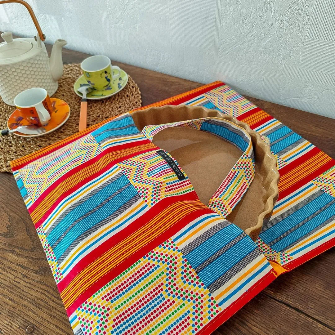 Sac à Tarte tissu WAX multicolore - Hop Ho Pop's
